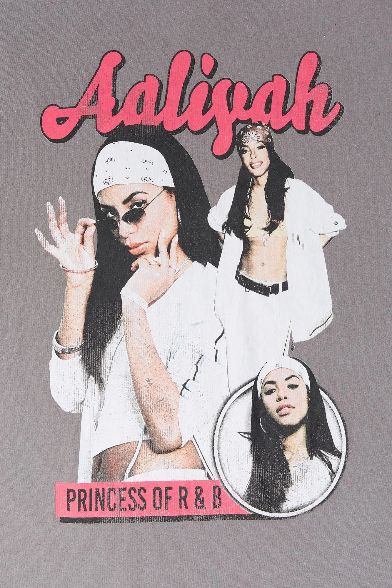 Aaliyah Princess of R&B Graphic Boyfriend T-Shirt sold by Urban Planet product image thumbnail 2
