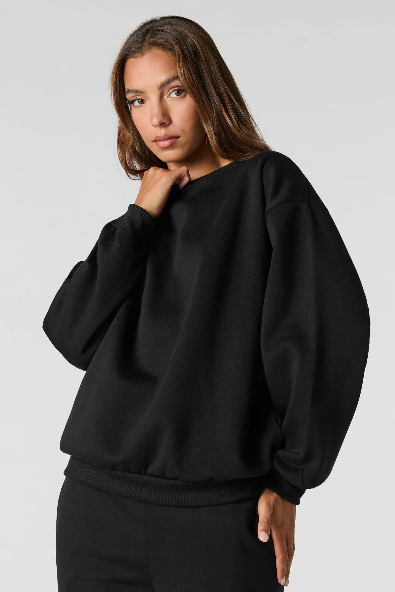 Oversized Fleece Sweatshirt sold by Urban Planet product image thumbnail 5