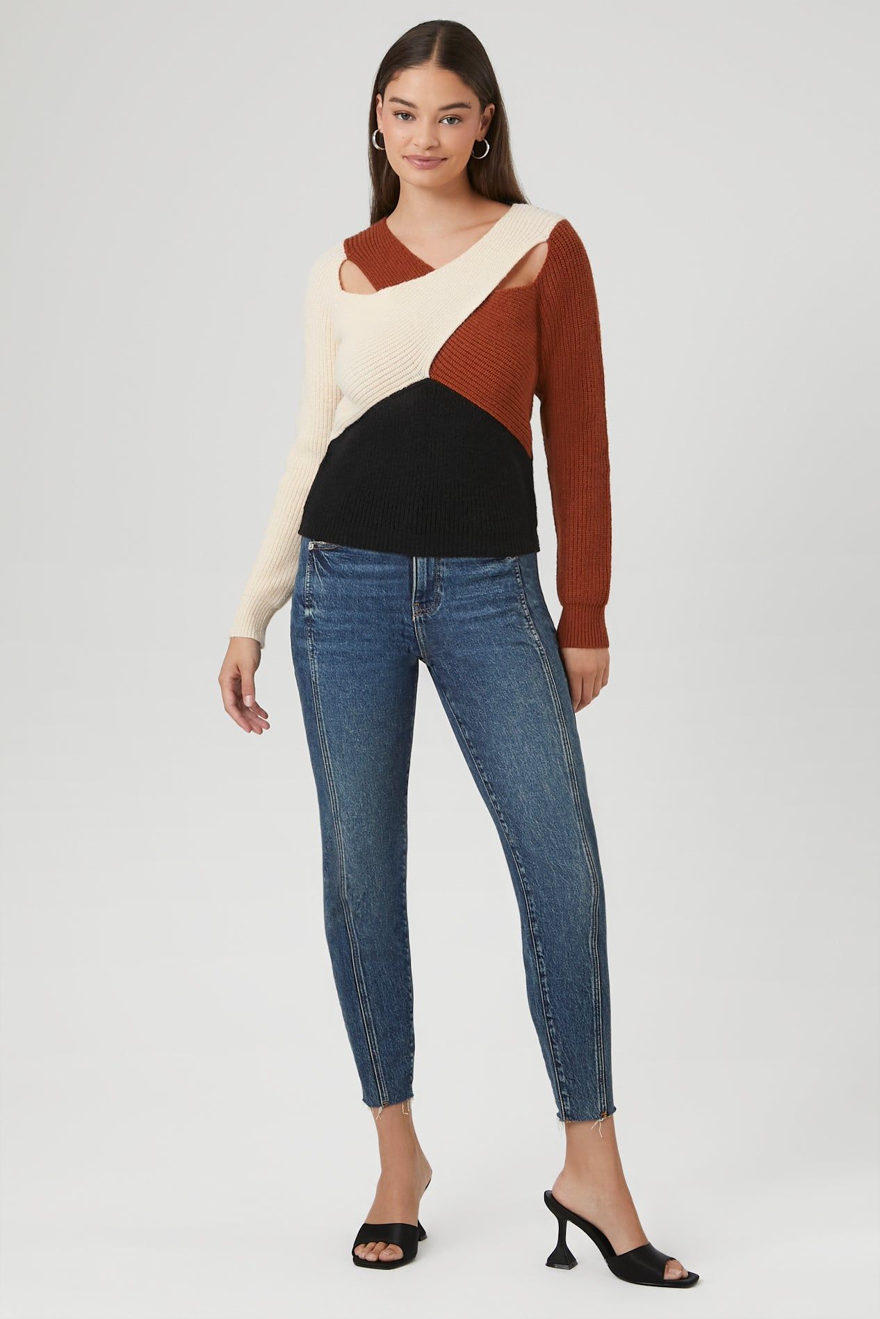 Criss Cross Colourblock Sweater sold by Urban Planet product image thumbnail 4
