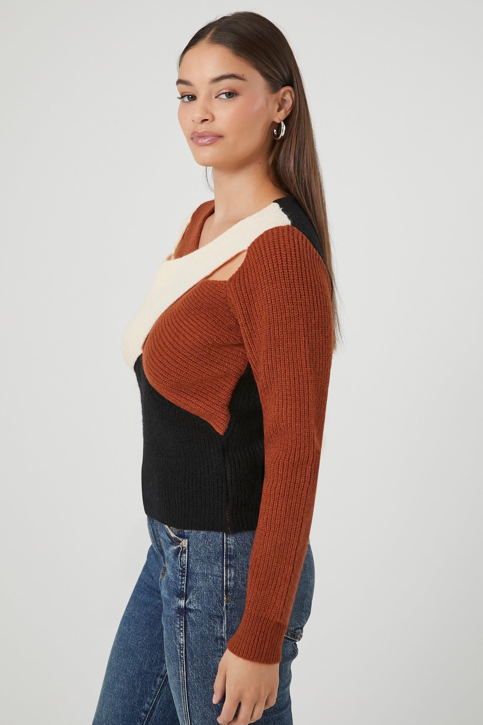 Criss Cross Colourblock Sweater sold by Urban Planet product image thumbnail 3