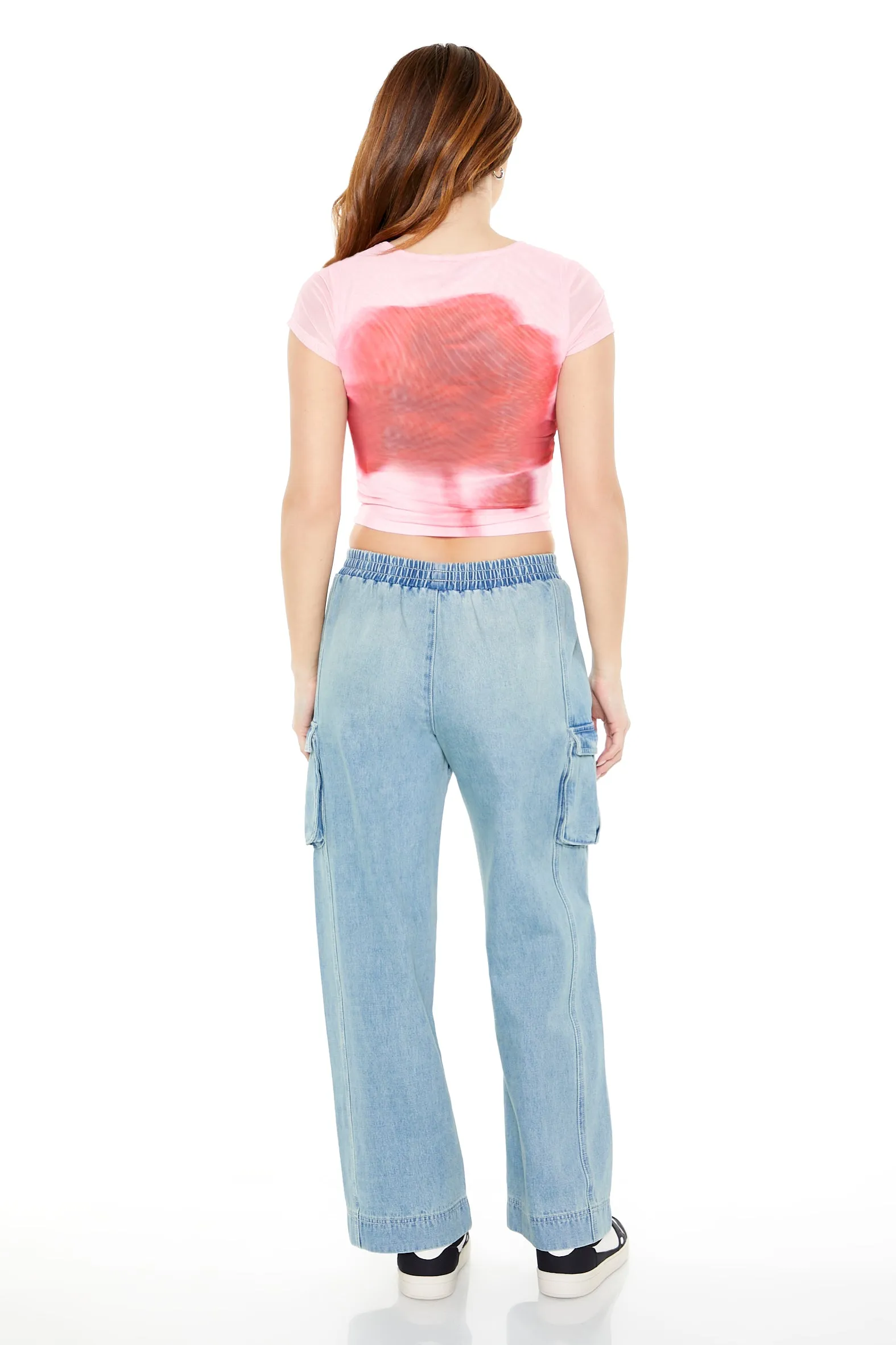 Jean cargo à jambe large et taille haute avec bande élastique sold by Urban Planet product image thumbnail 2