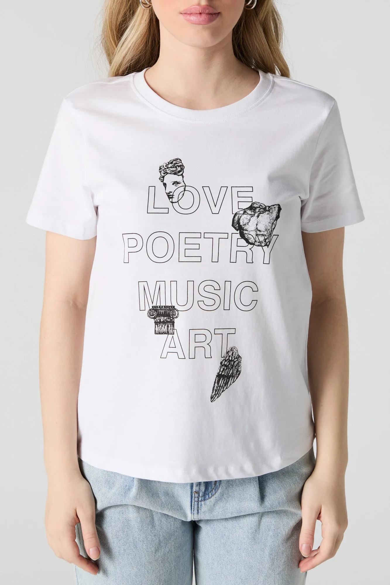 Love Poetry Music Graphic T-Shirt sold by Urban Planet product image thumbnail 4