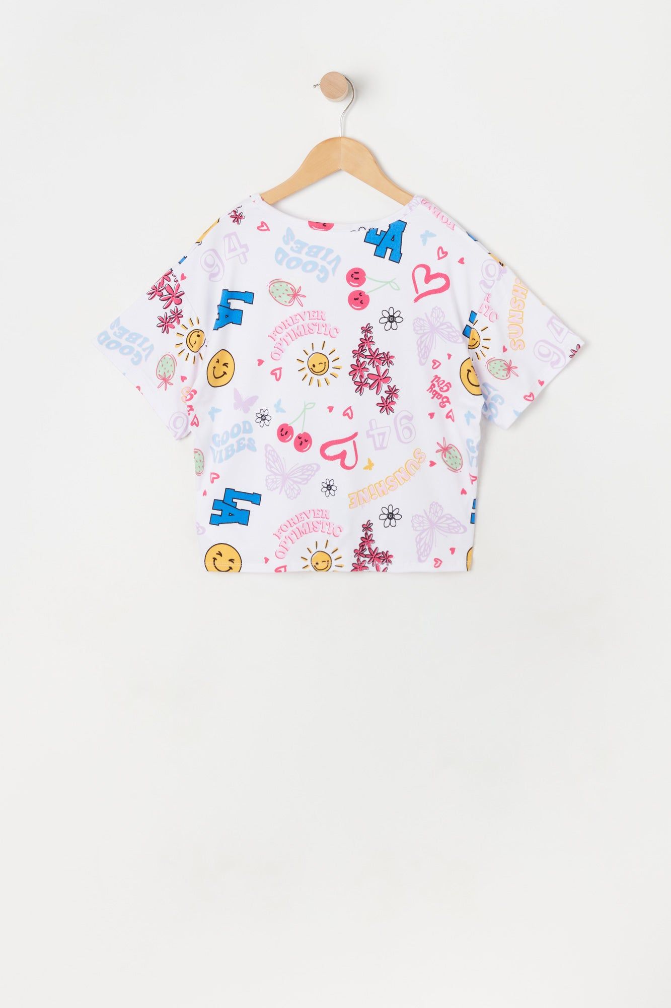Girls Front Tie Emoji Print T-Shirt sold by Urban Planet product image thumbnail 2
