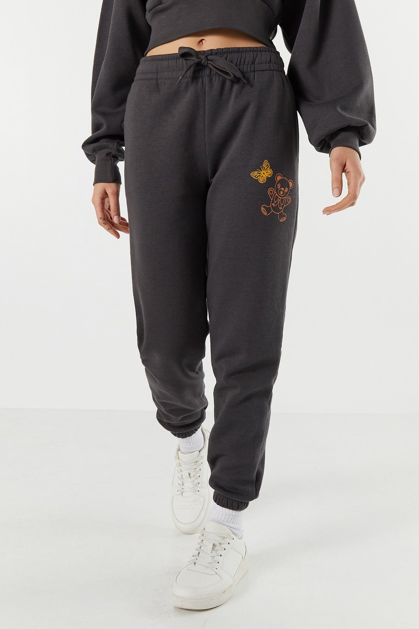 Pantalon de jogging en molleton imprimé avec taille coulissante sold by Urban Planet product image thumbnail 2