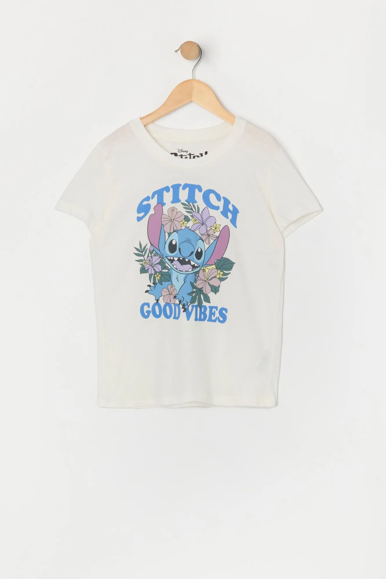 T-shirt à imprimé Stitch Good Vibes pour fille sold by Urban Planet