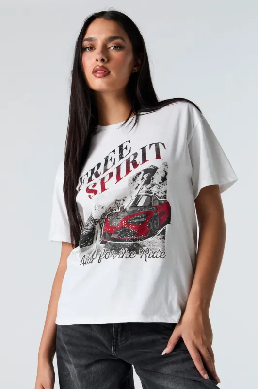 Free Spirit Graphic Boyfriend T-Shirt sold by Urban Planet