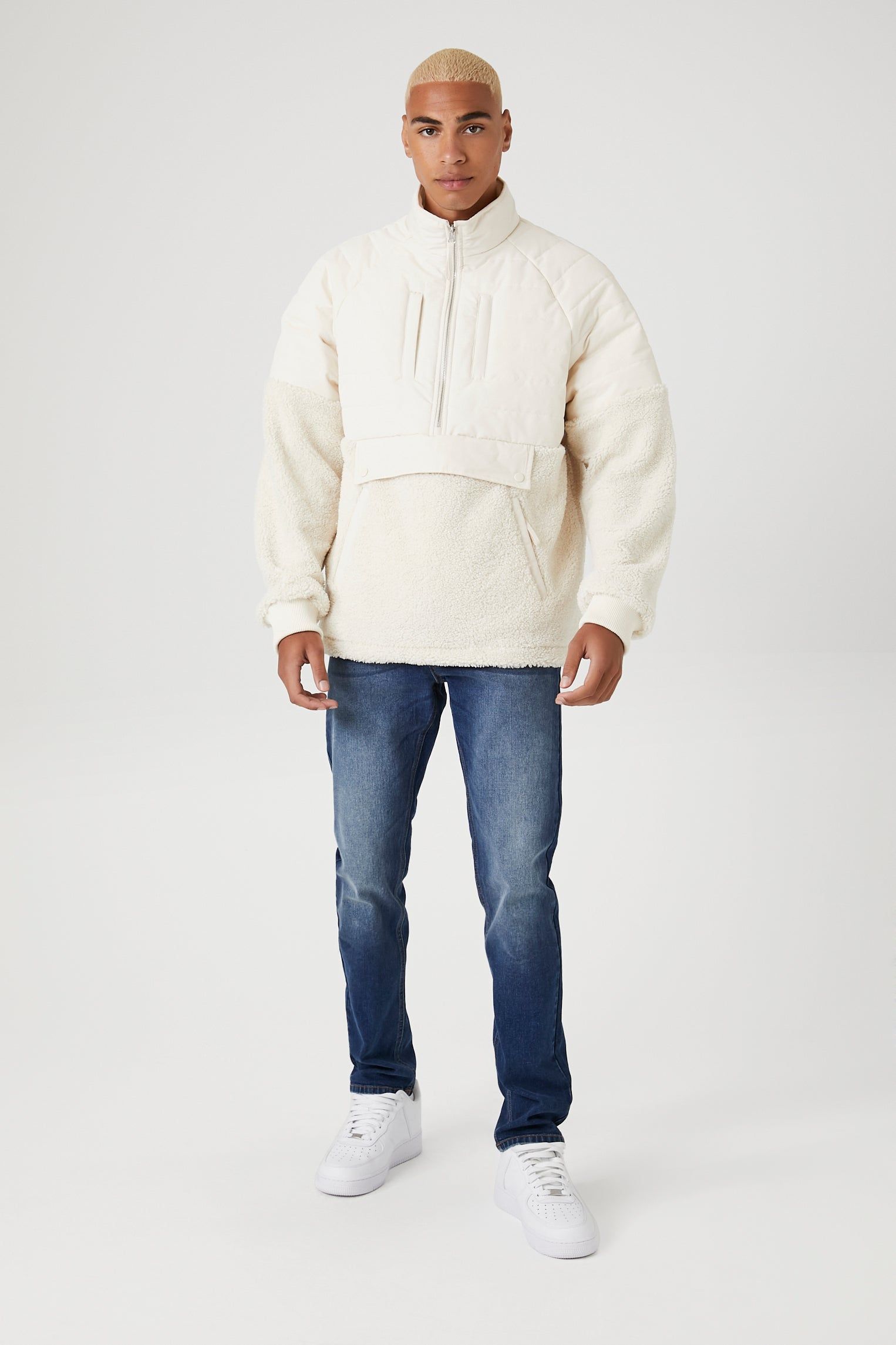 Blouson bouffant en Sherpa avec demi-fermeture à glissière sold by Urban Planet product image thumbnail 4