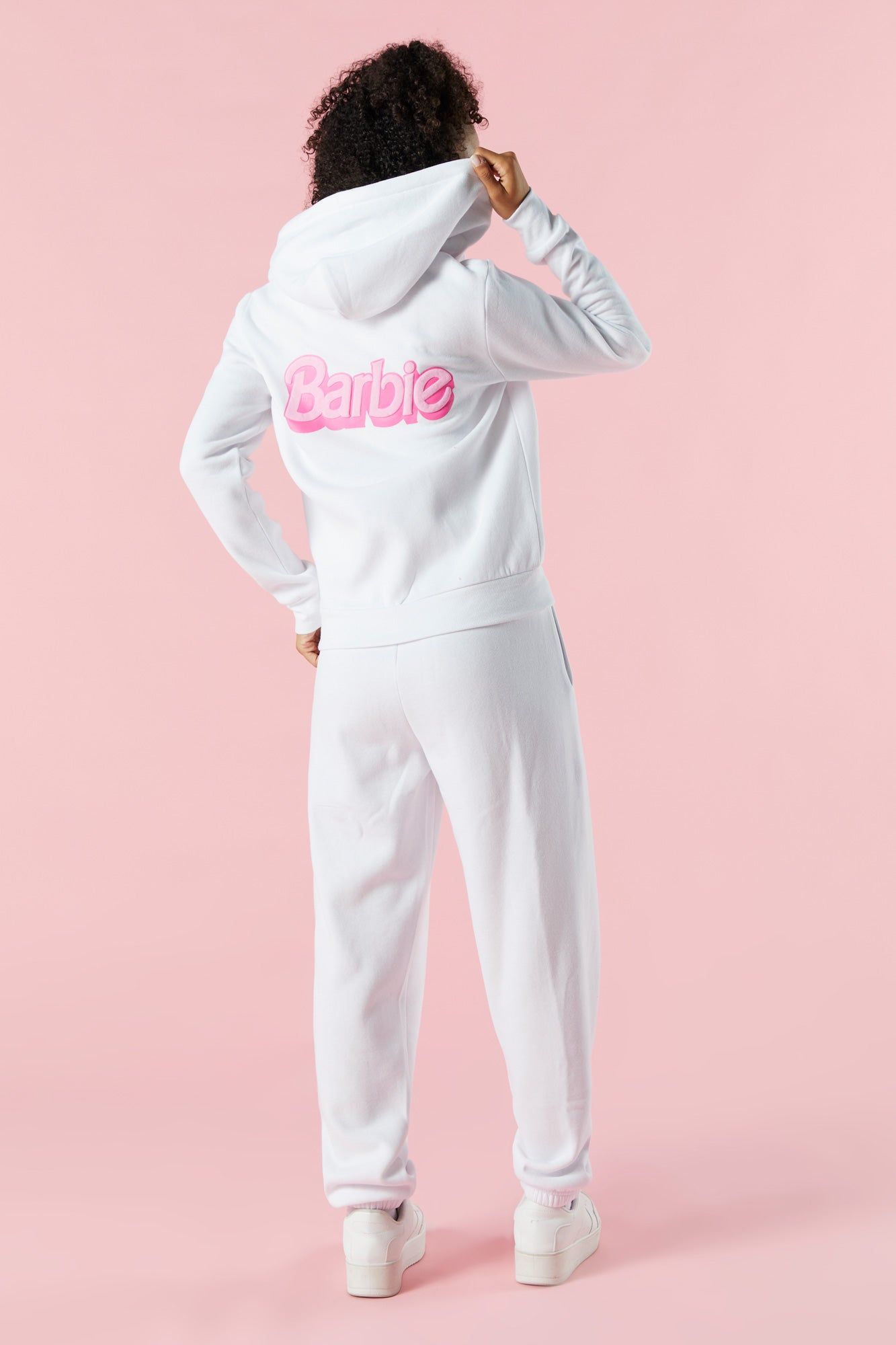 Barbie™ White Fleece Jogger sold by Urban Planet product image thumbnail 2