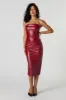 Robe midi moulante sans bretelles en similicuir sold by Urban Planet