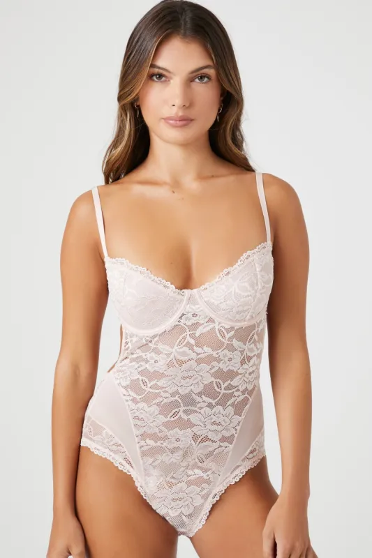 Floral Lace Bodysuit sold by Urban Planet