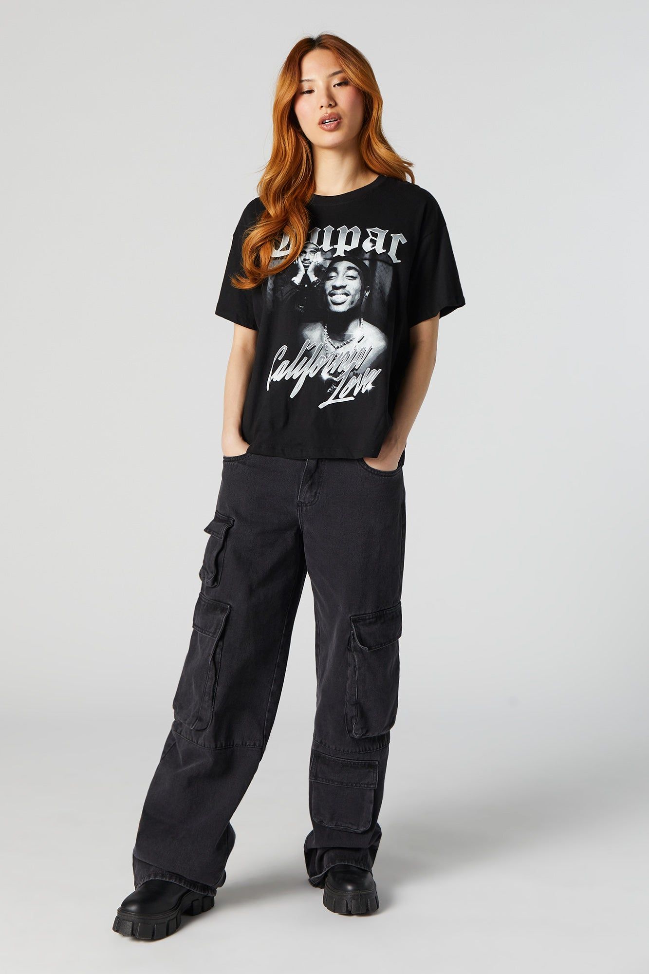 Tupac California Love Graphic Boyfriend T-Shirt sold by Urban Planet product image thumbnail 3