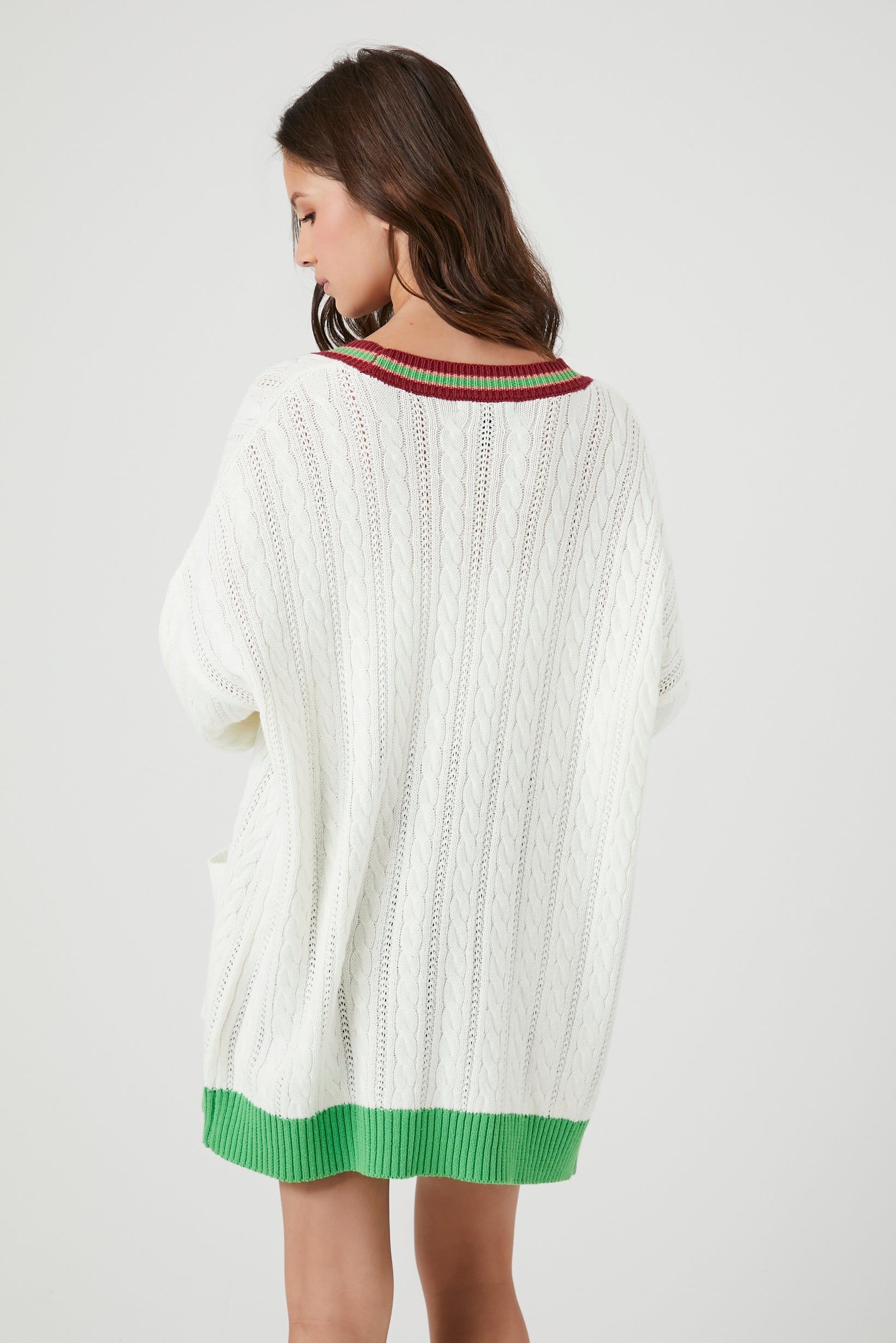 Cardigan boutonné rayé de style universitaire sold by Urban Planet product image thumbnail 3