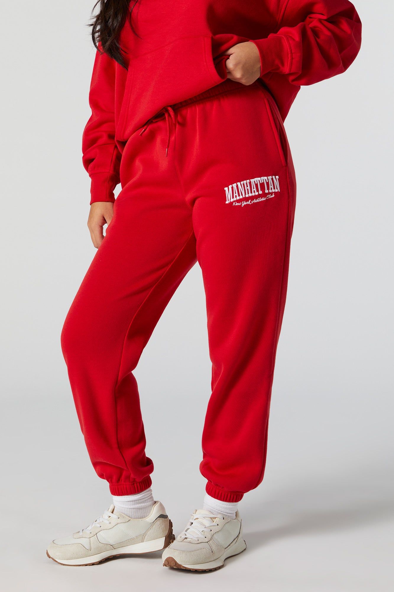 Manhattan Embroidered Fleece Jogger sold by Urban Planet product image thumbnail 2