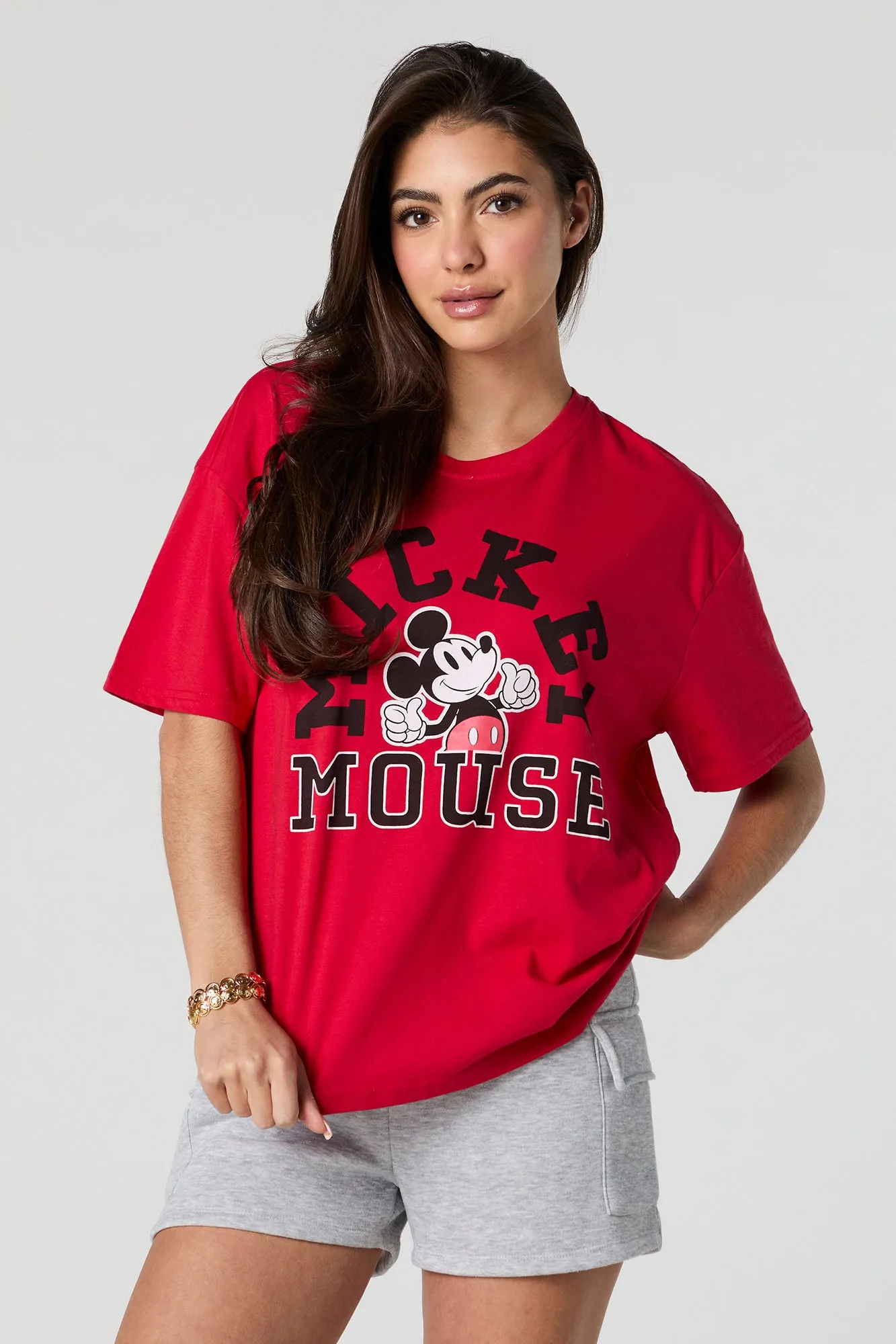 Mickey Mouse Graphic Boyfriend T-Shirt sold by Urban Planet