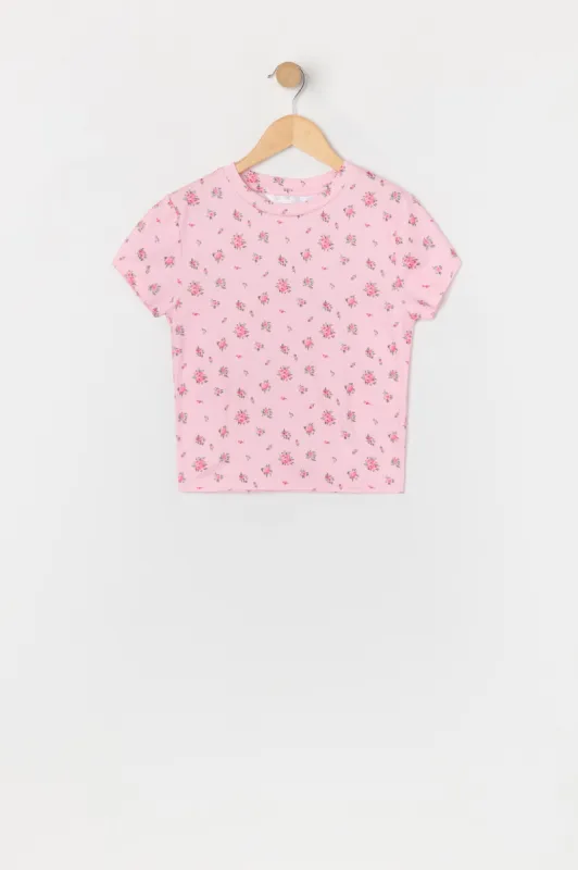 T-shirt fleuri pour fille made by Urban Planet