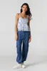 Débardeur de style nuisette laitière en chiffon fleuri blanc sold by Urban Planet