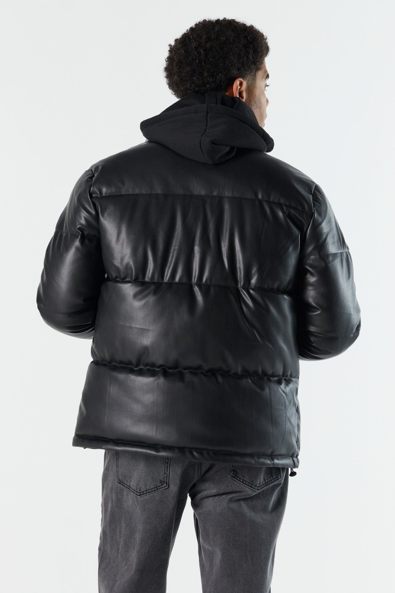 Blouson bouffant à capuchon en similicuir sold by Urban Planet product image thumbnail 2