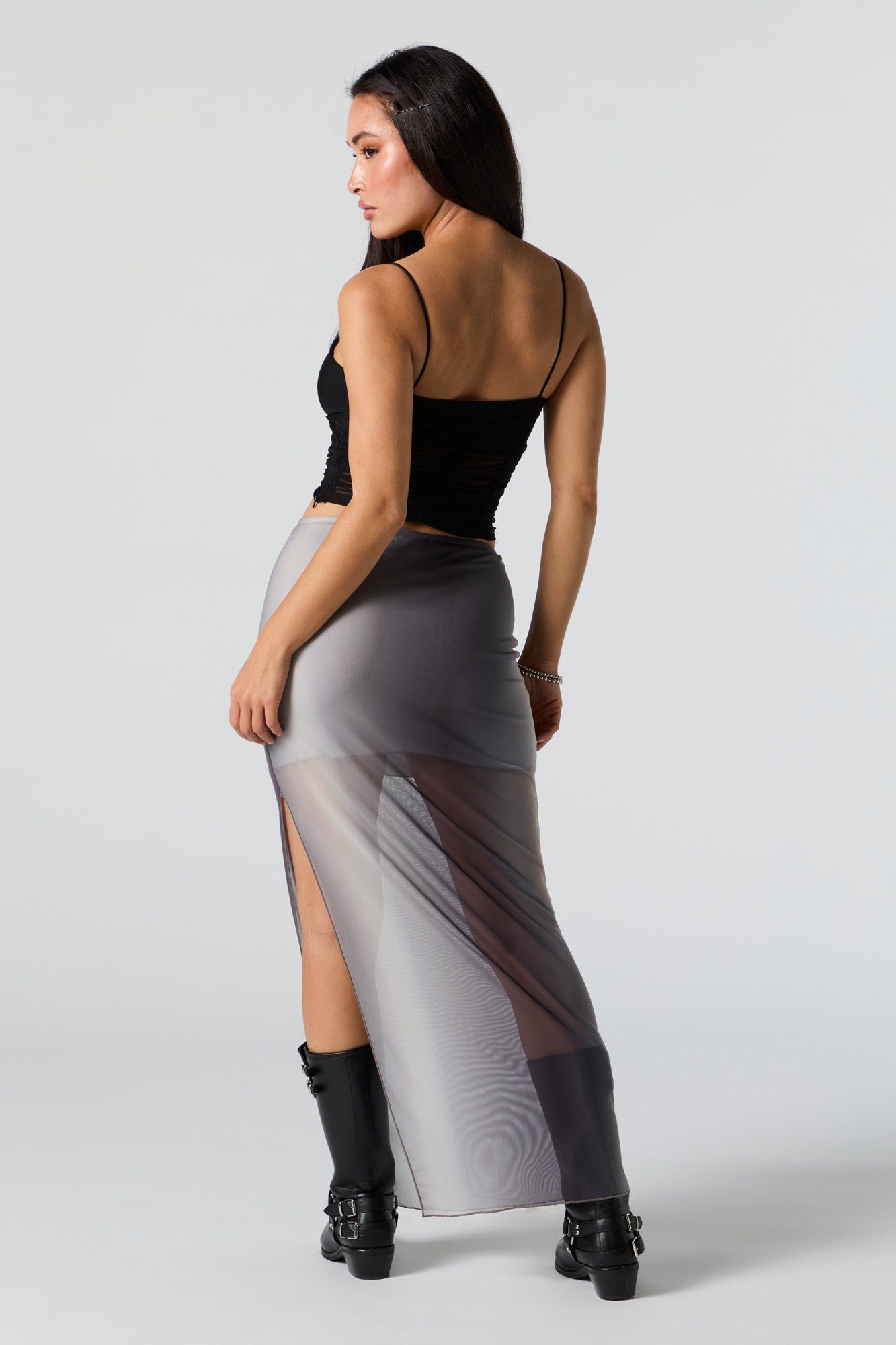 Mesh Slit Maxi Skirt sold by Urban Planet product image thumbnail 4
