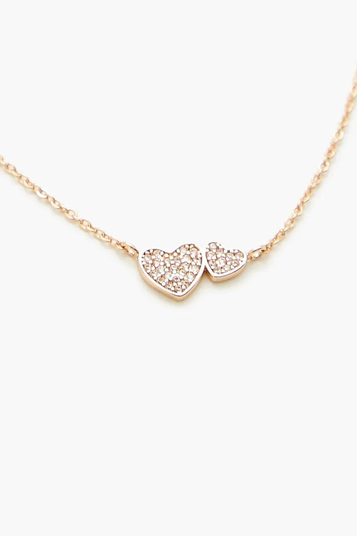Rhinestone Heart Charm Necklace sold by Urban Planet product image thumbnail 2