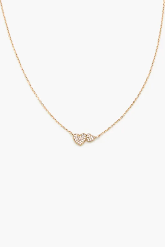Rhinestone Heart Charm Necklace sold by Urban Planet