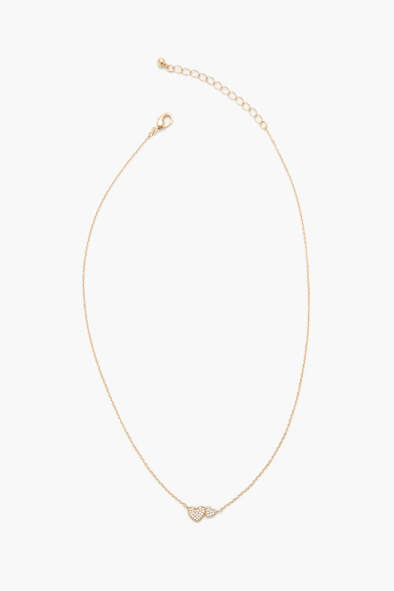 Rhinestone Heart Charm Necklace sold by Urban Planet product image thumbnail 3