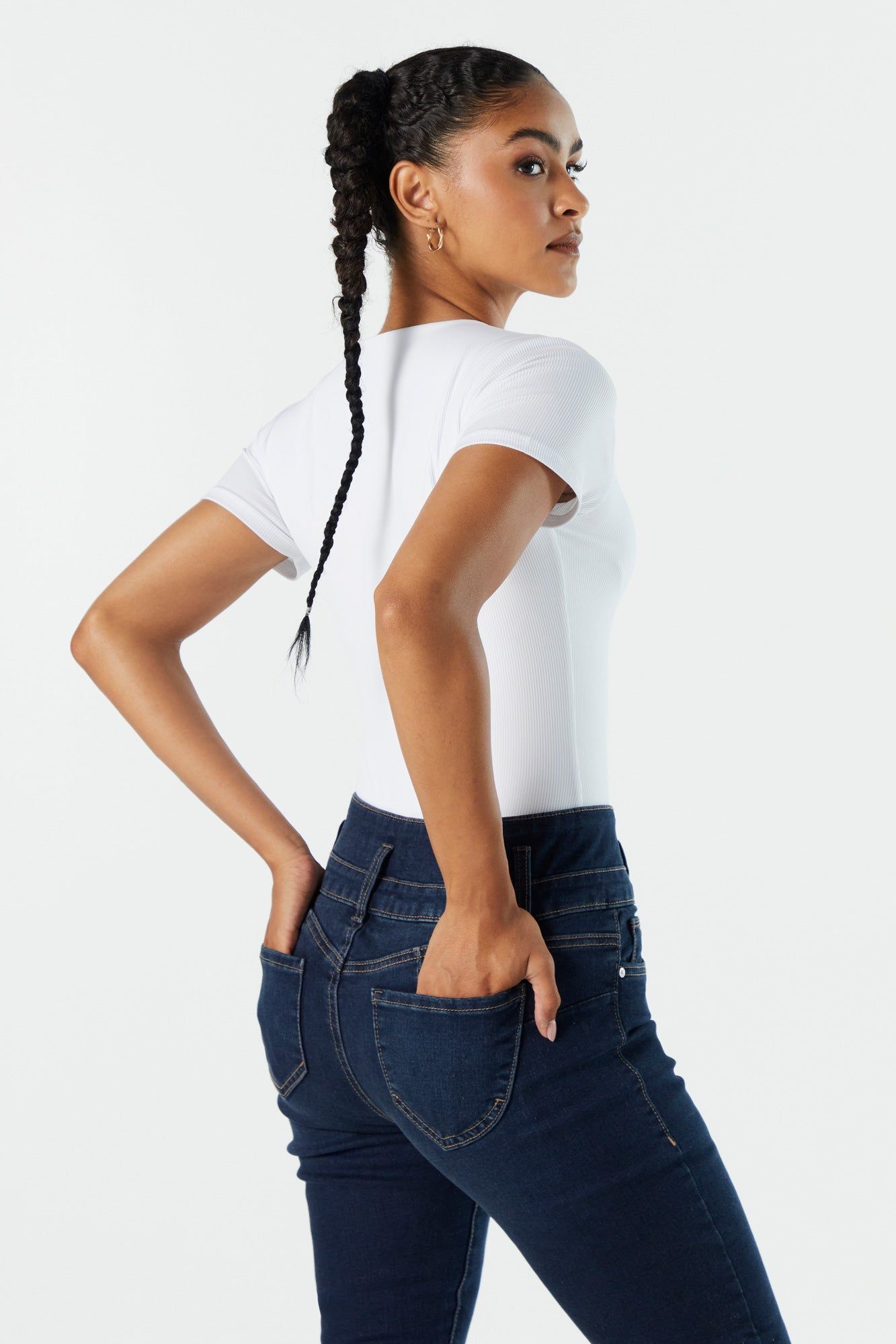 Maillot profilé côtelé à manches courtes sold by Urban Planet product image thumbnail 3