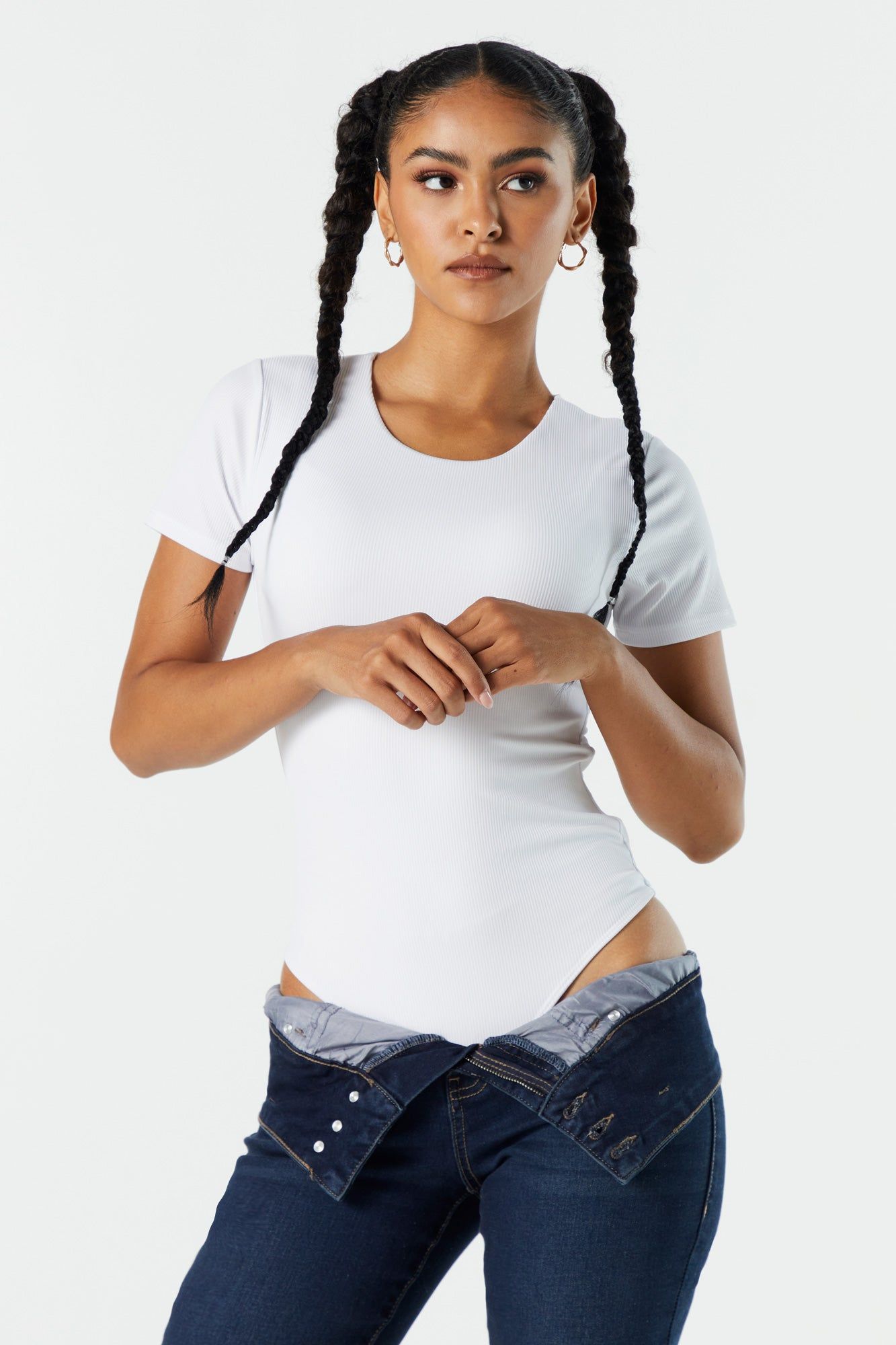 Maillot profilé côtelé à manches courtes sold by Urban Planet product image thumbnail 2