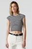 Ribbed Cap Sleeve Crop Top sold by Urban Planet