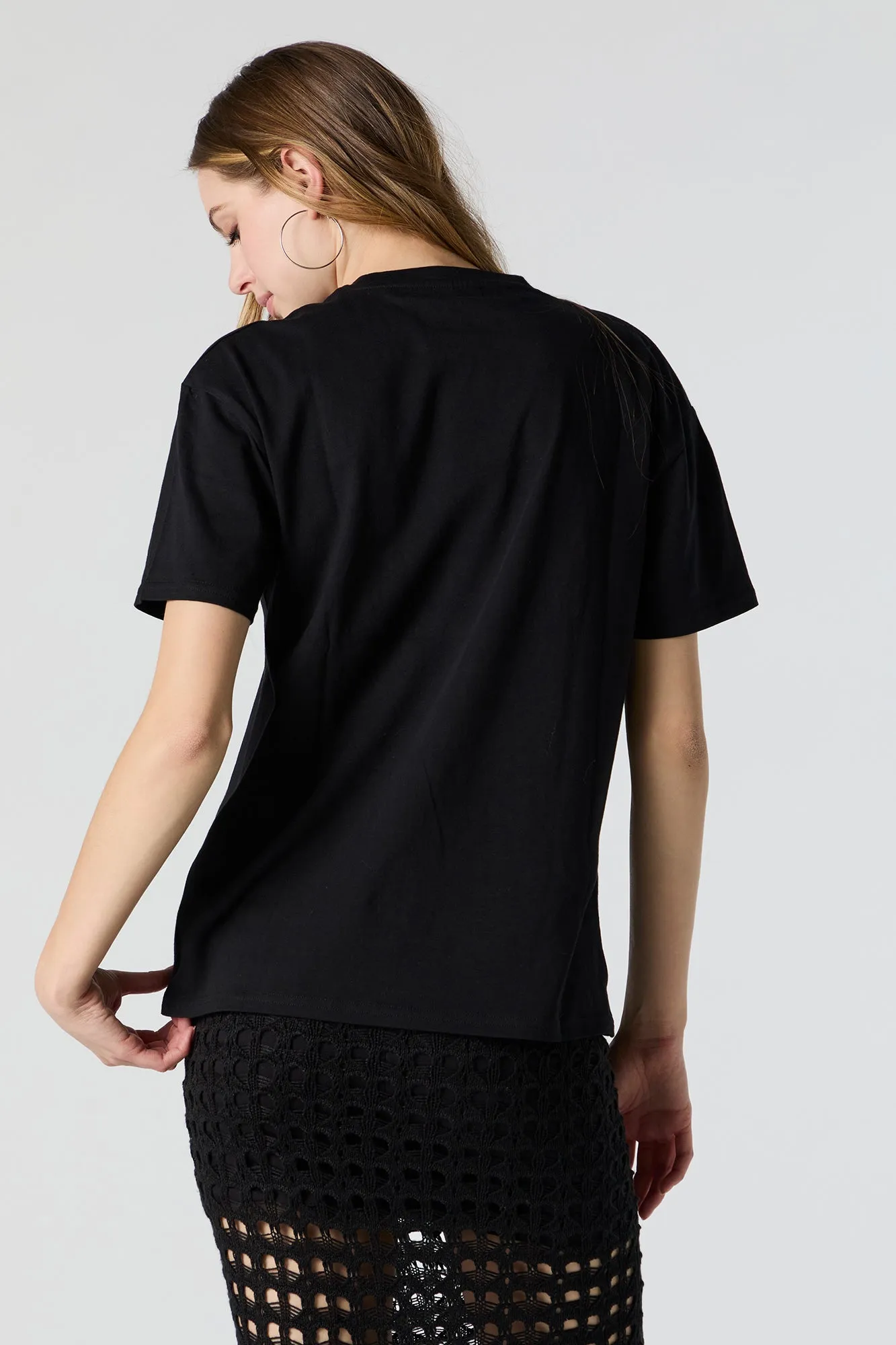 Guns n Roses Rhinestone Graphic Boyfriend T-Shirt sold by Urban Planet product image thumbnail 4