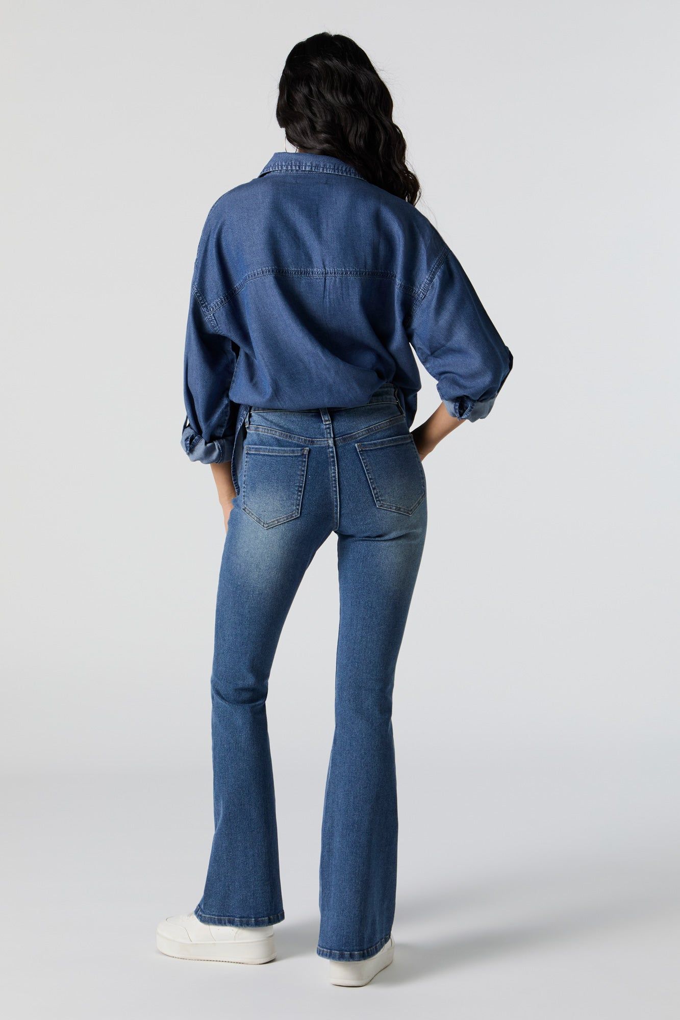 Medium Wash Rhinestone Flare Jean sold by Urban Planet product image thumbnail 3