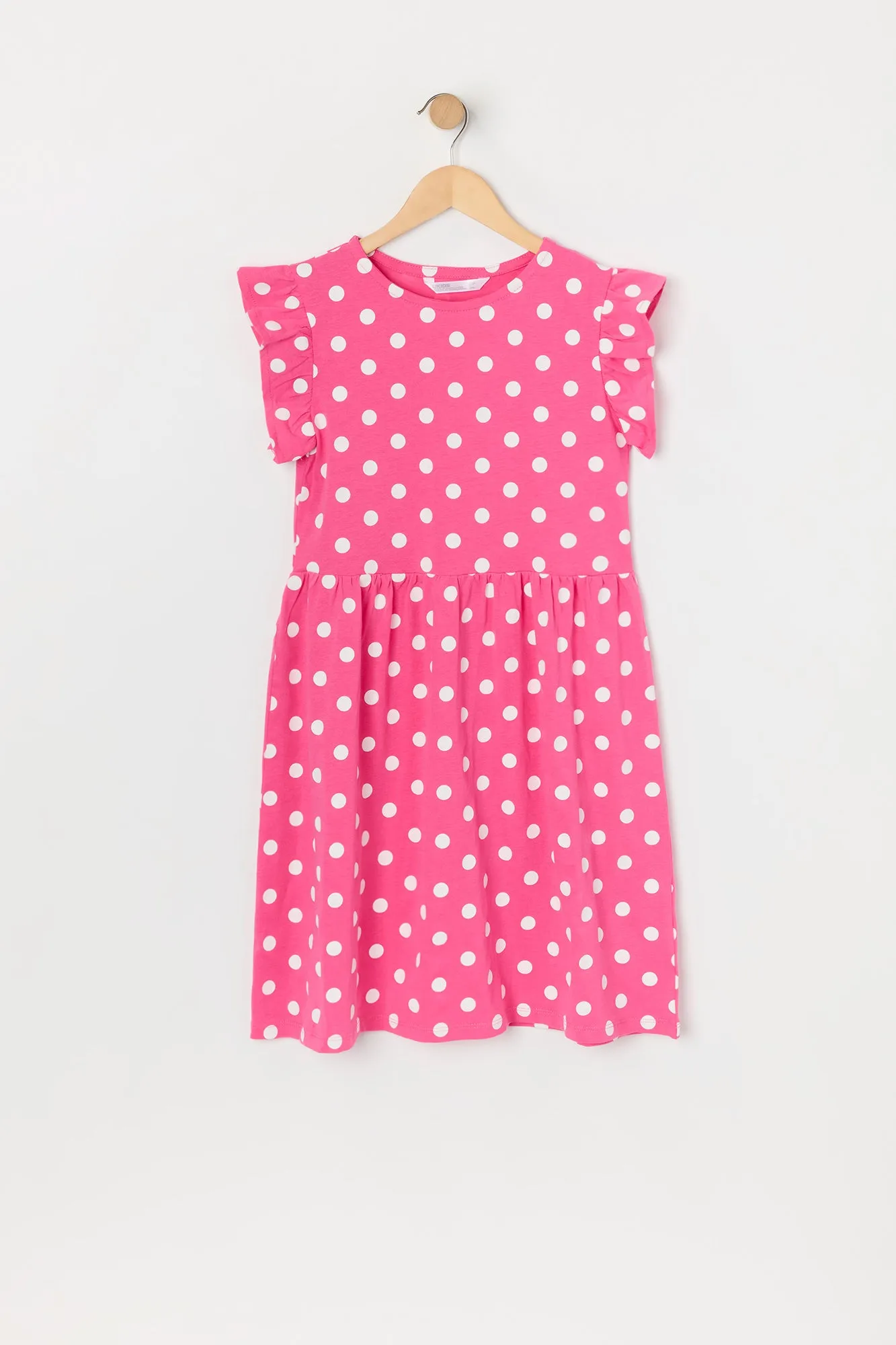 Girls Polka Dot Flutter Sleeve Dress sold by Urban Planet product image thumbnail 5