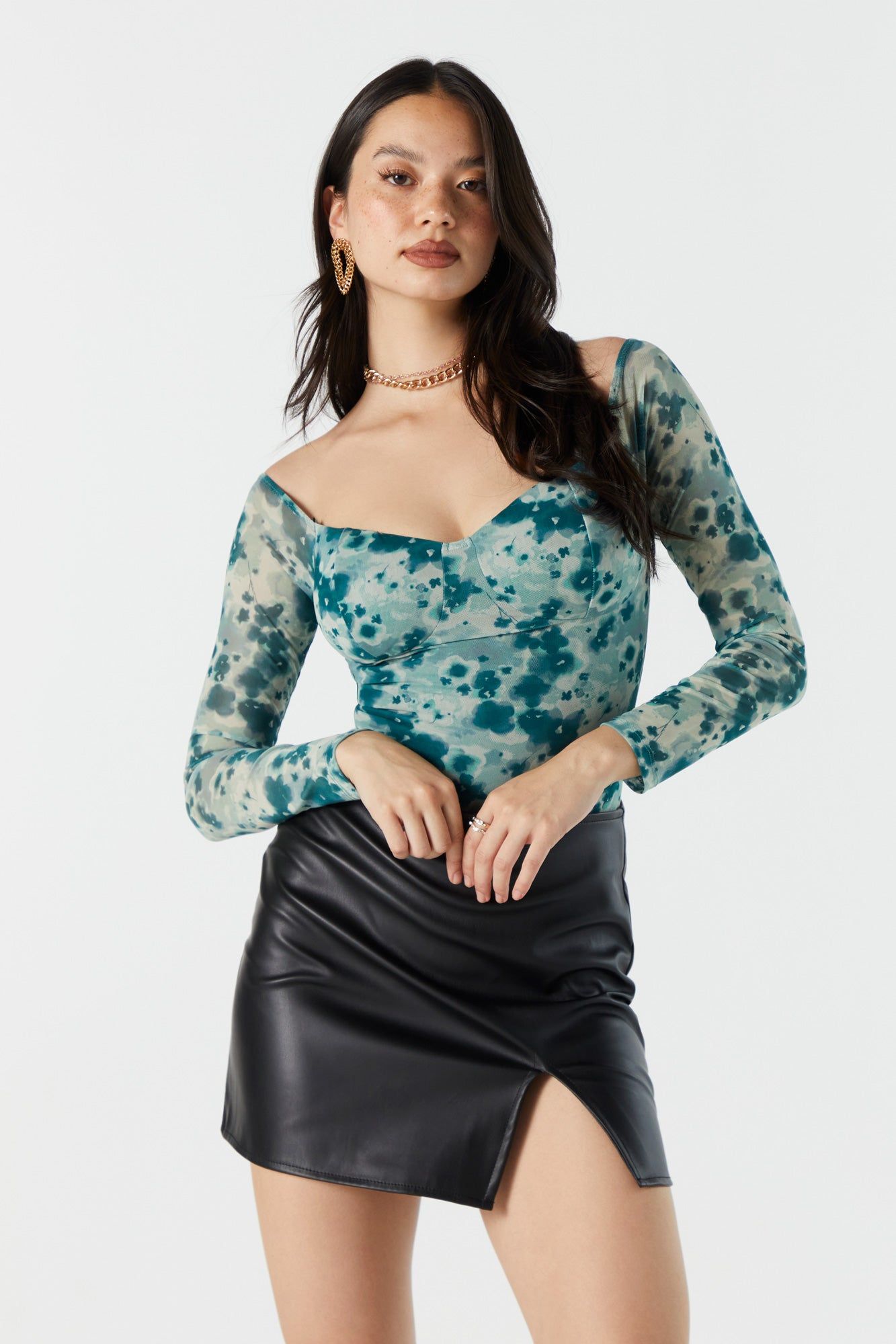 Maillot en filet à épaule dénudée sold by Urban Planet product image thumbnail 2