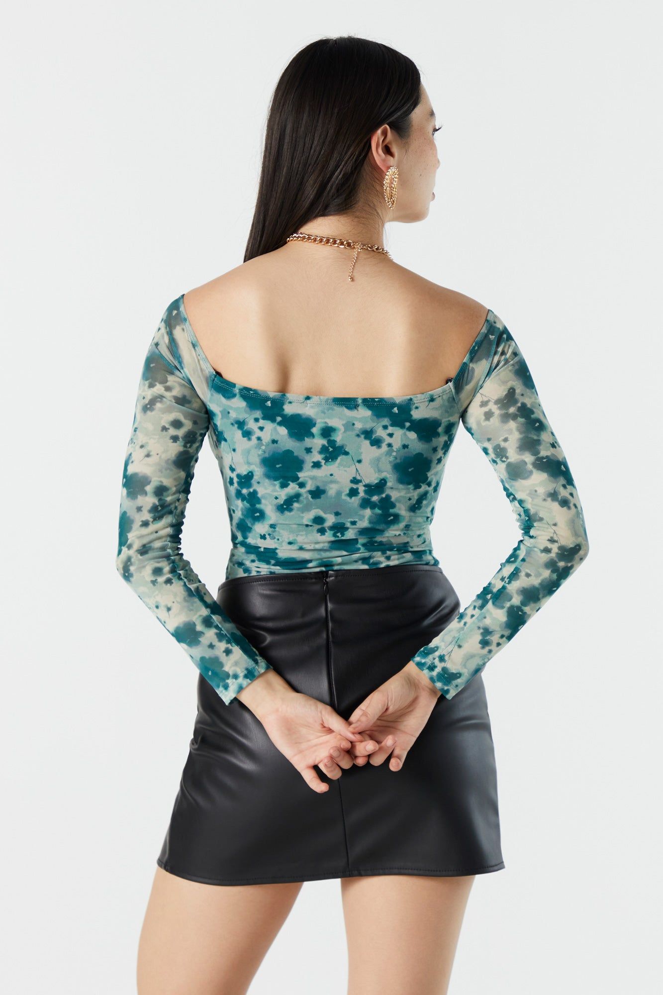 Maillot en filet à épaule dénudée sold by Urban Planet product image thumbnail 3