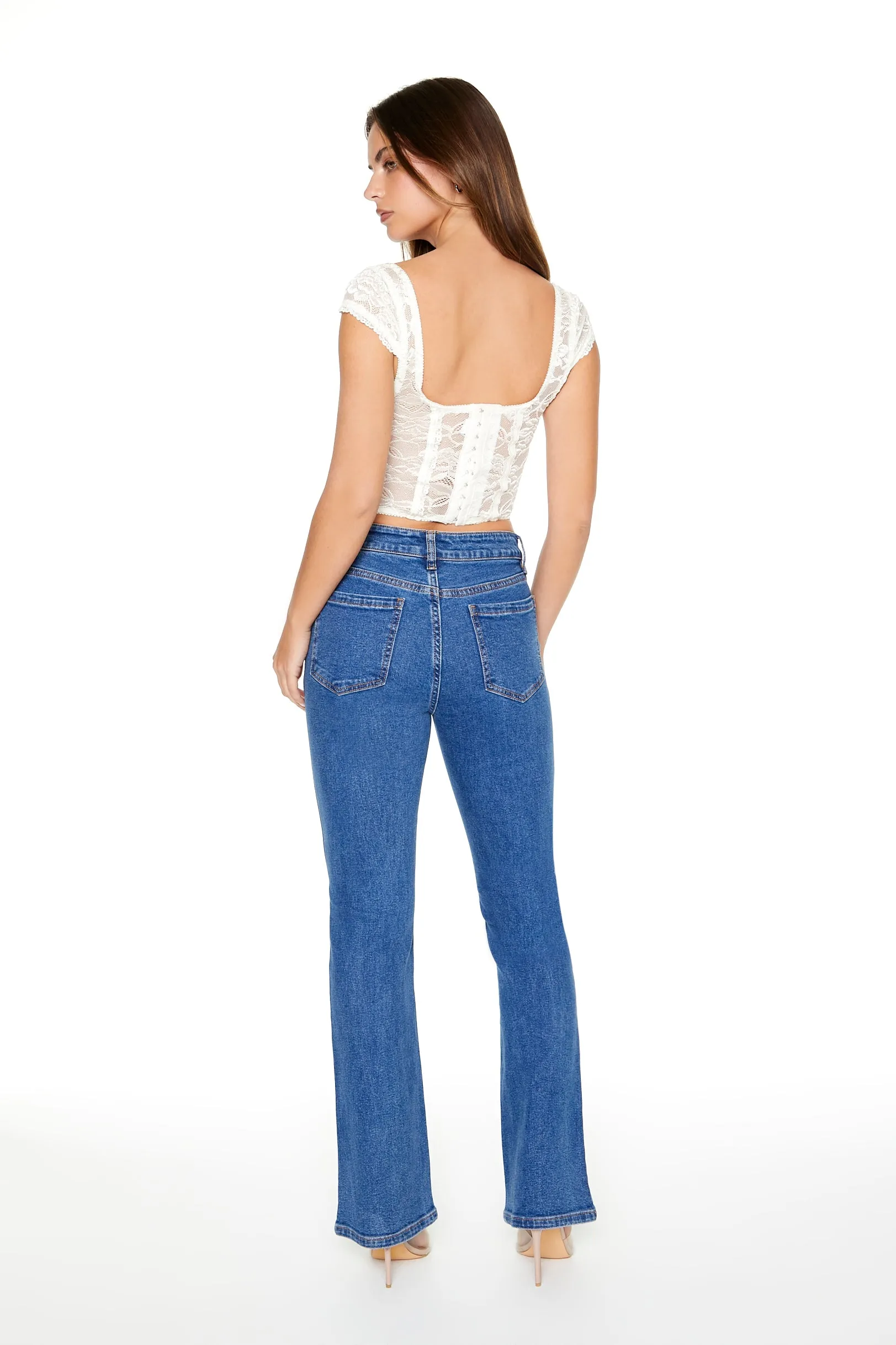 Jean à jambe semi-évasée avec motif de papillon en pierres du Rhin sold by Urban Planet product image thumbnail 2