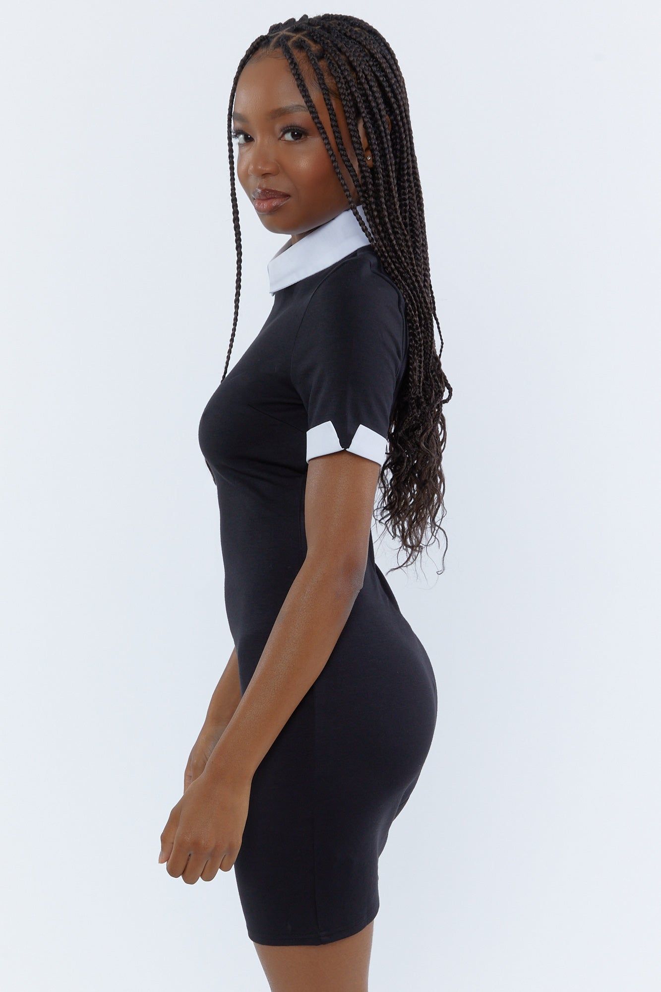 Collared Short Sleeve Mini Dress sold by Urban Planet product image thumbnail 3