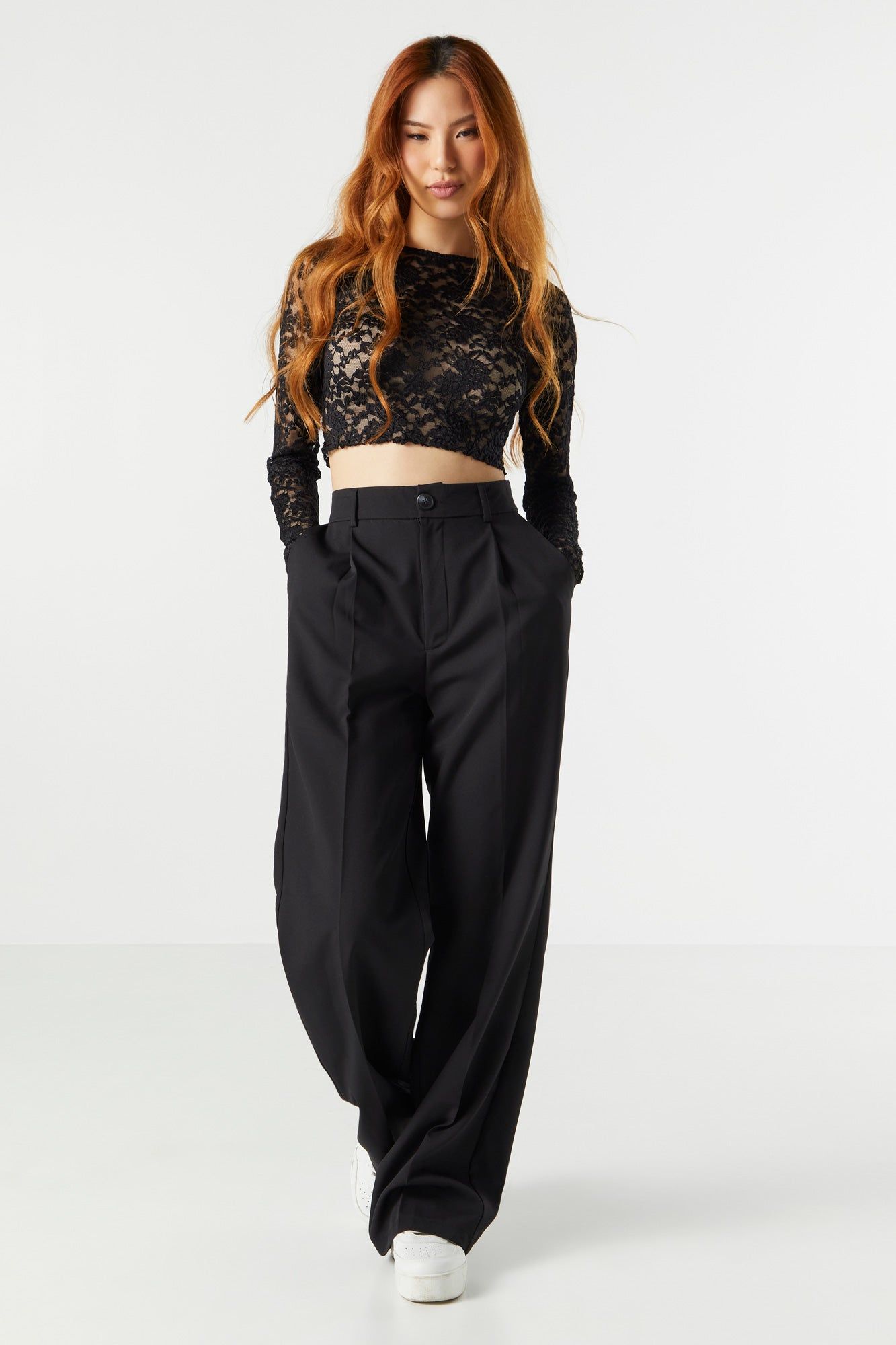 Pantalon habillé uni à jambe large sold by Urban Planet product image thumbnail 7