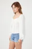 Eyelet Sweetheart Puff Sleeve Top sold by Urban Planet