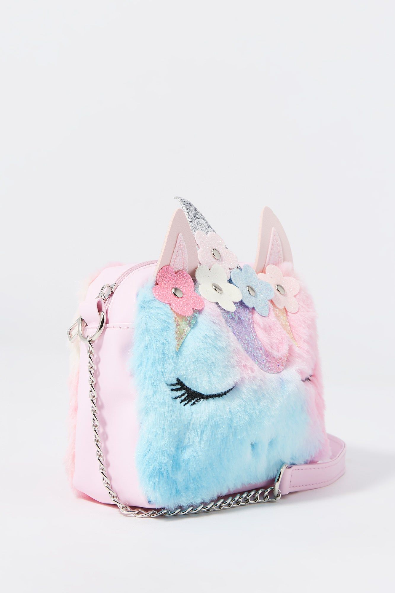 Girls Furry Unicorn Crossbody Purse sold by Urban Planet product image thumbnail 3