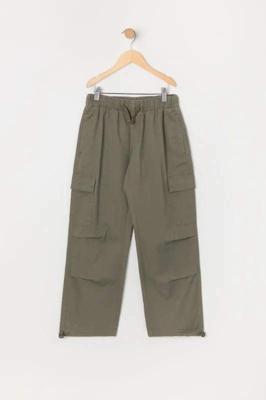Pantalon cargo parachute avec revers barillets pour garçon sold by Urban Planet