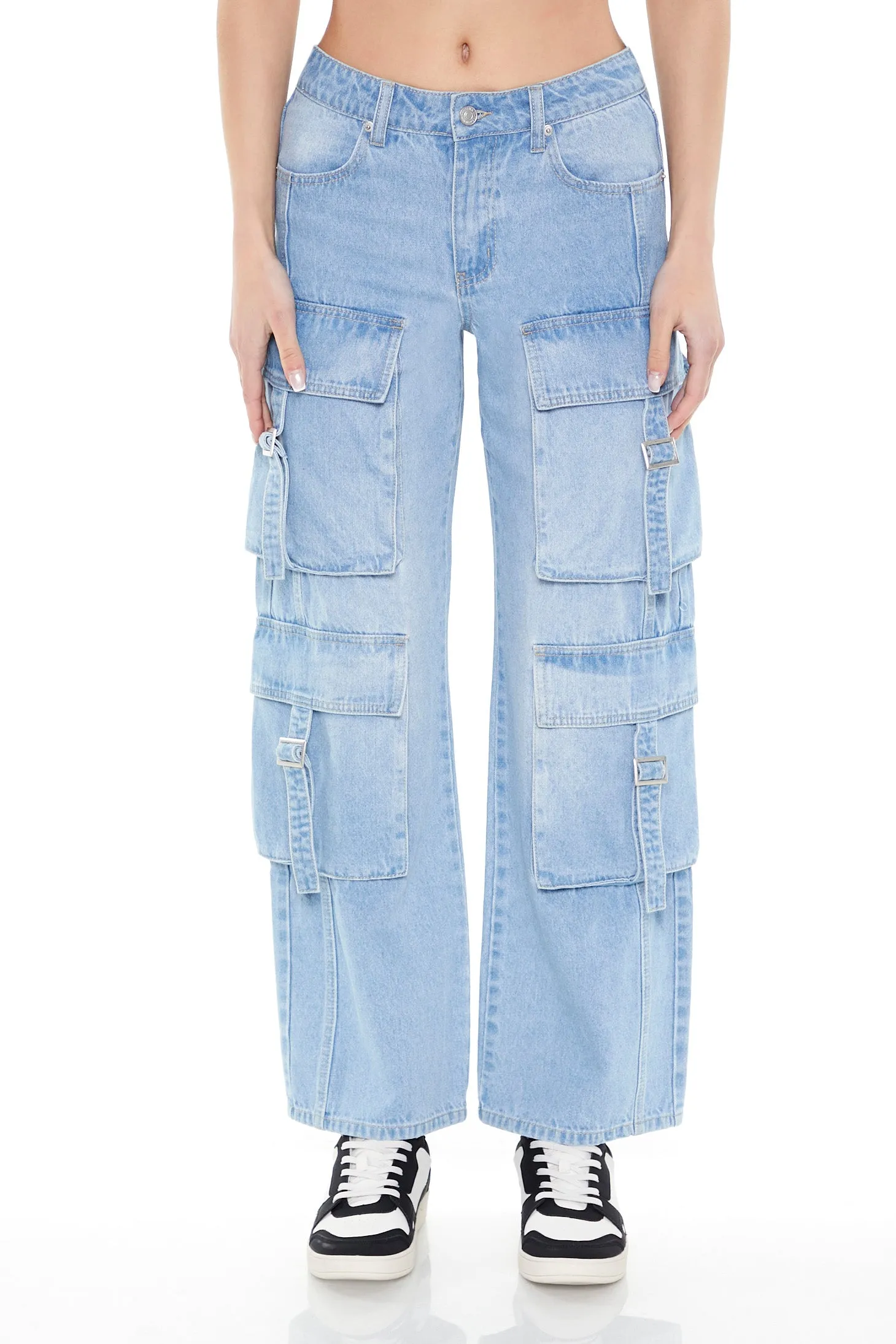 Mid Rise Wide Leg Cargo Jean sold by Urban Planet product image thumbnail 3
