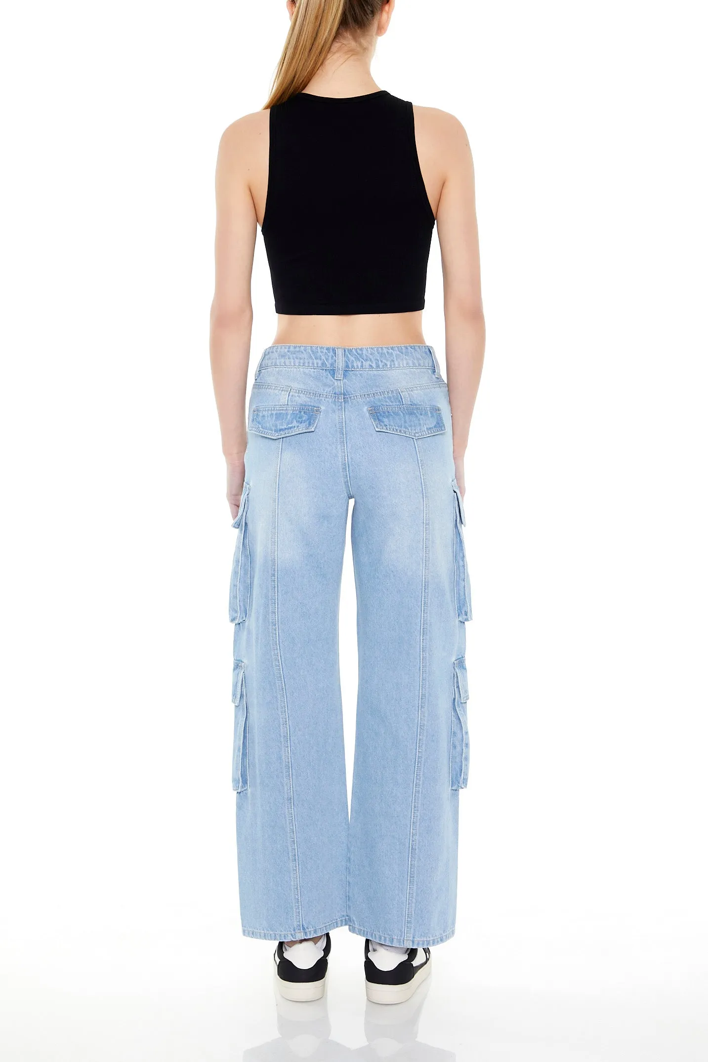 Mid Rise Wide Leg Cargo Jean sold by Urban Planet product image thumbnail 2