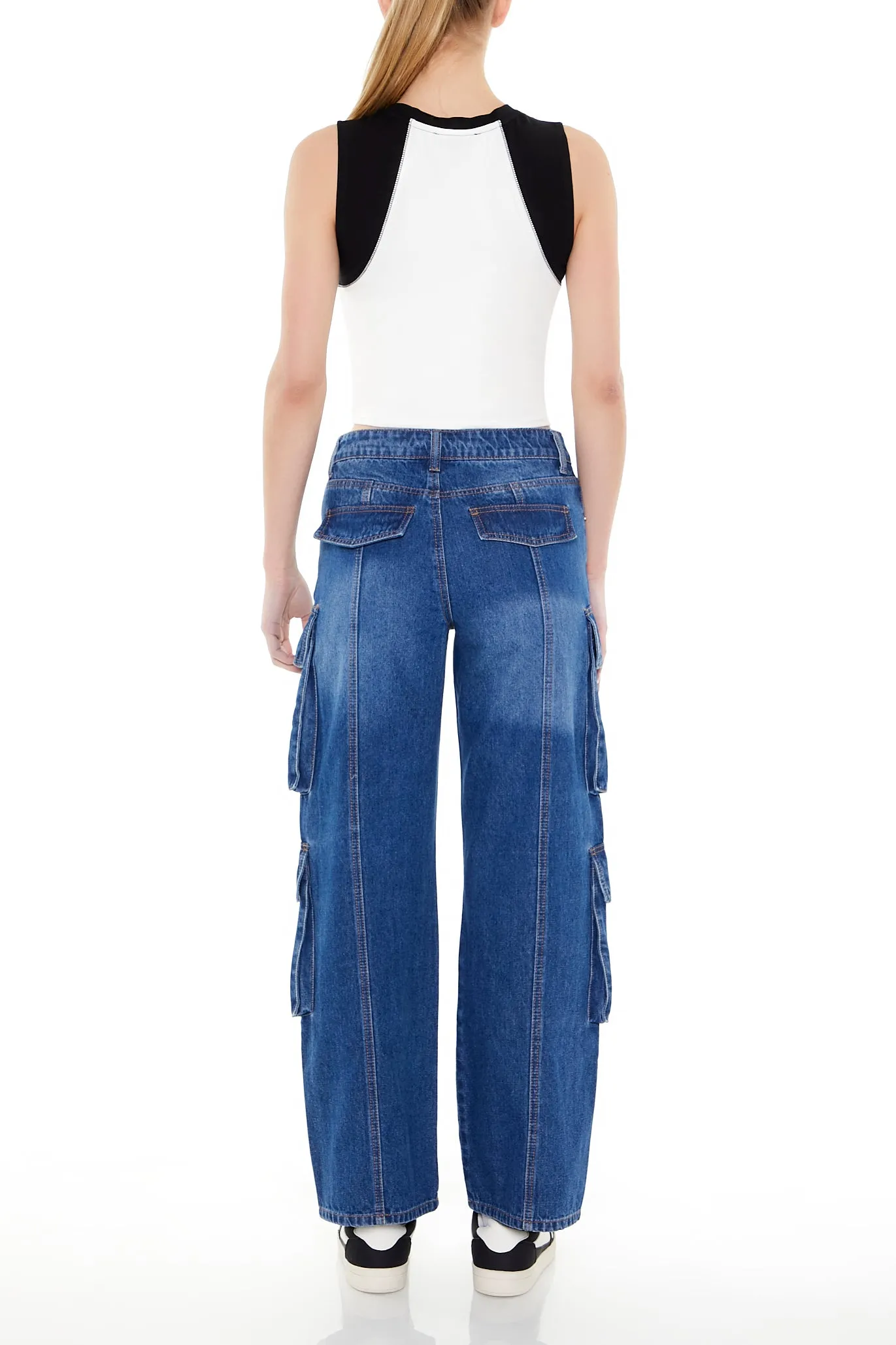 Mid Rise Wide Leg Cargo Jean sold by Urban Planet product image thumbnail 5
