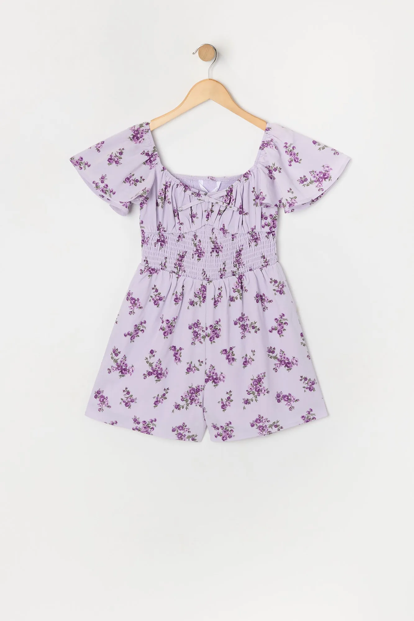 Girls Floral Print Milkmaid Romper sold by Urban Planet product image thumbnail 5