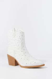 White Rhinestone Cowboy Boot sold by Urban Planet