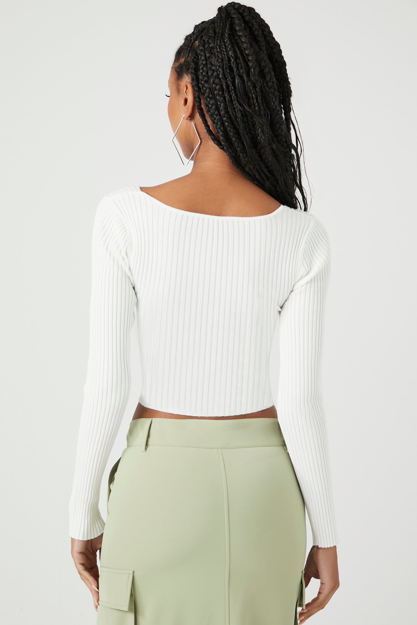 Haut croisé court en tricot côtelé sold by Urban Planet product image thumbnail 3