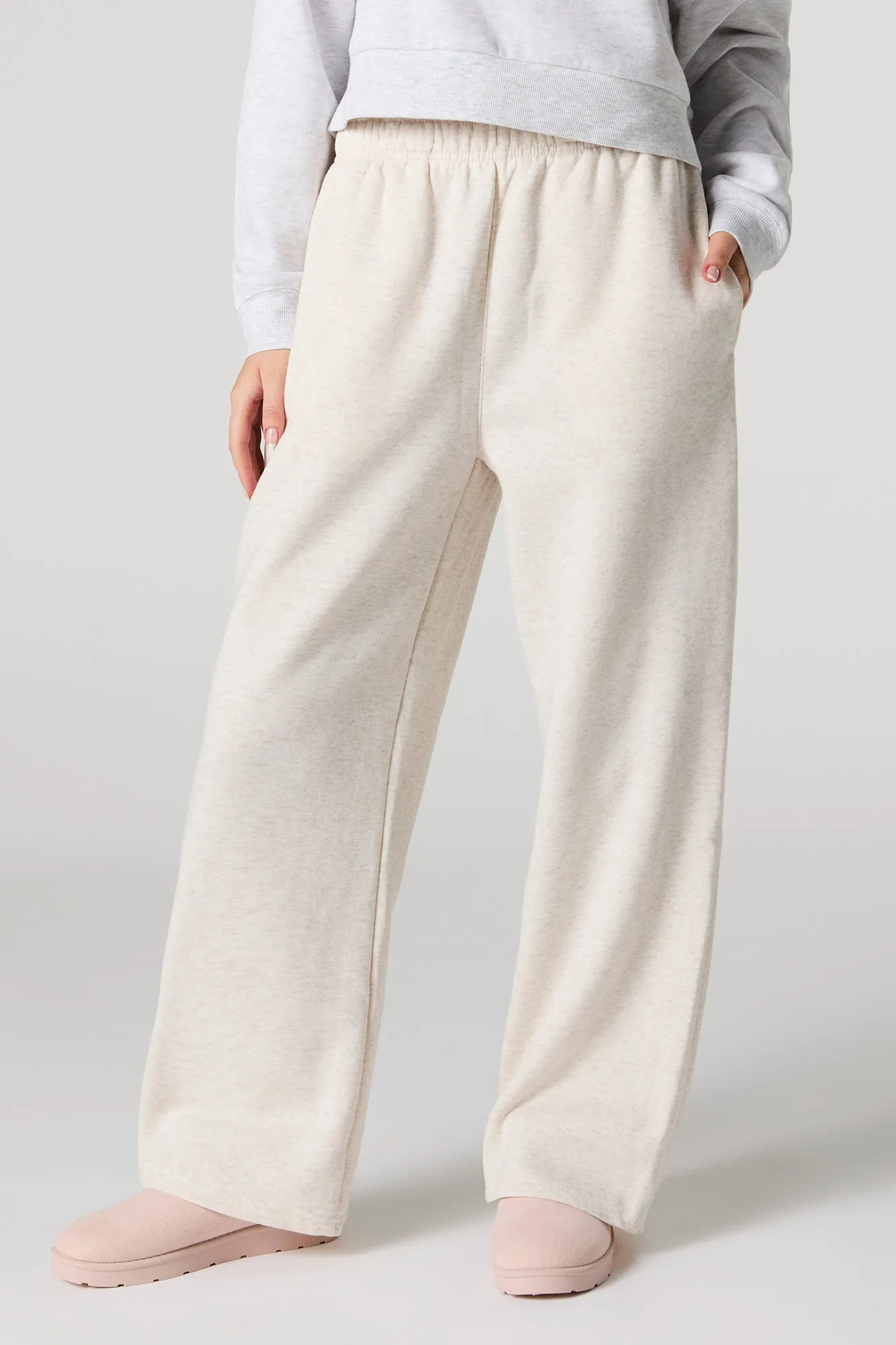 Fleece Wide Leg Sweatpant sold by Urban Planet product image thumbnail 2