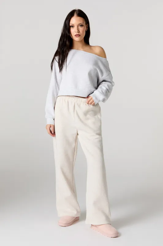 Fleece Wide Leg Sweatpant sold by Urban Planet
