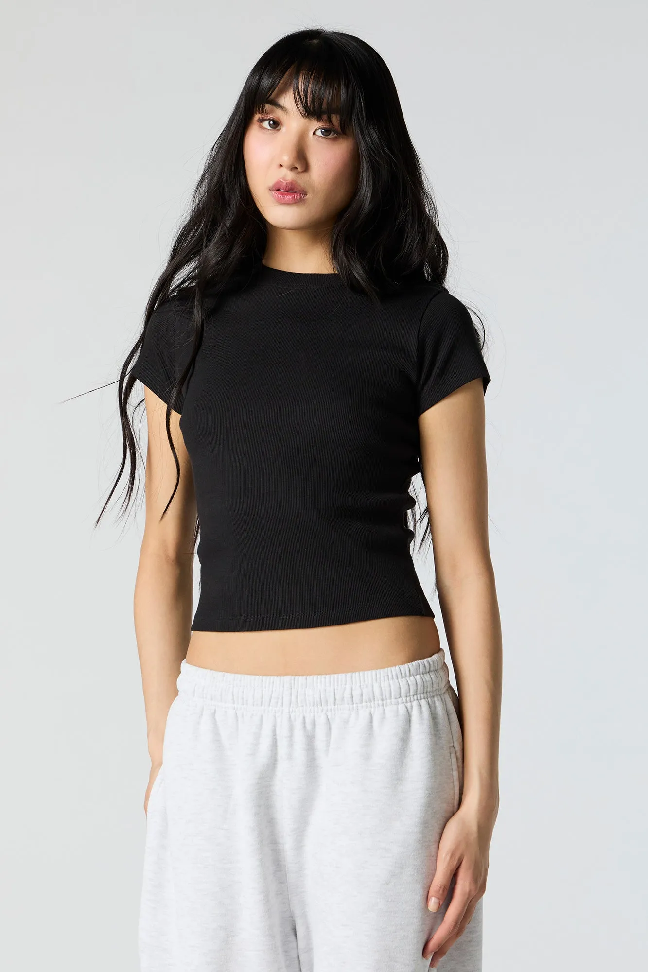 T-shirt côtelé à col montant sold by Urban Planet product image thumbnail 4