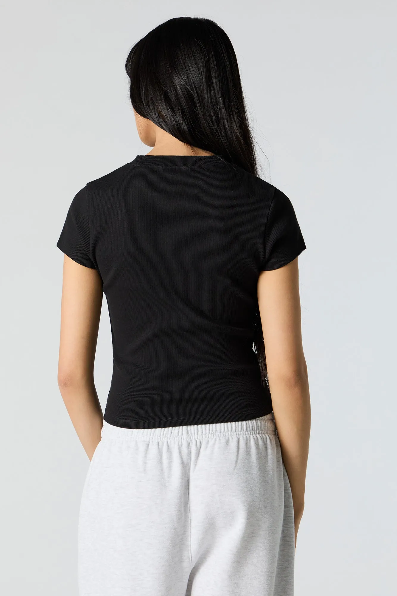 T-shirt côtelé à col montant sold by Urban Planet product image thumbnail 5