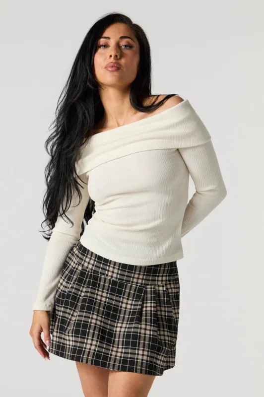 Plaid Pleated Skort sold by Urban Planet